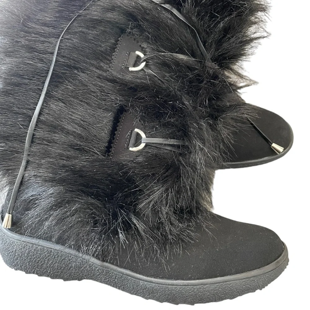 Oscar Sport Faux Fur Boots Julia Apres Ski 37 Black‎
